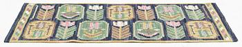 Märta Måås-Fjetterström, a flat weave textile, 'Medaljongerna',c. 41 x 87 cm, signed AB MMF.