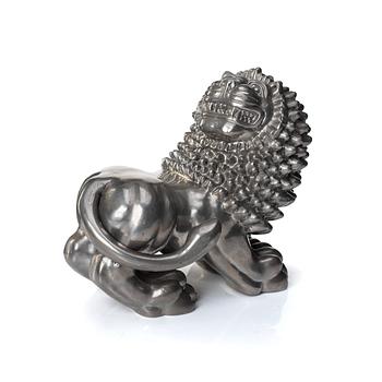 Anna Petrus, a pewter sculpture of a lion, Svenskt Tenn, Stockholm 1956.