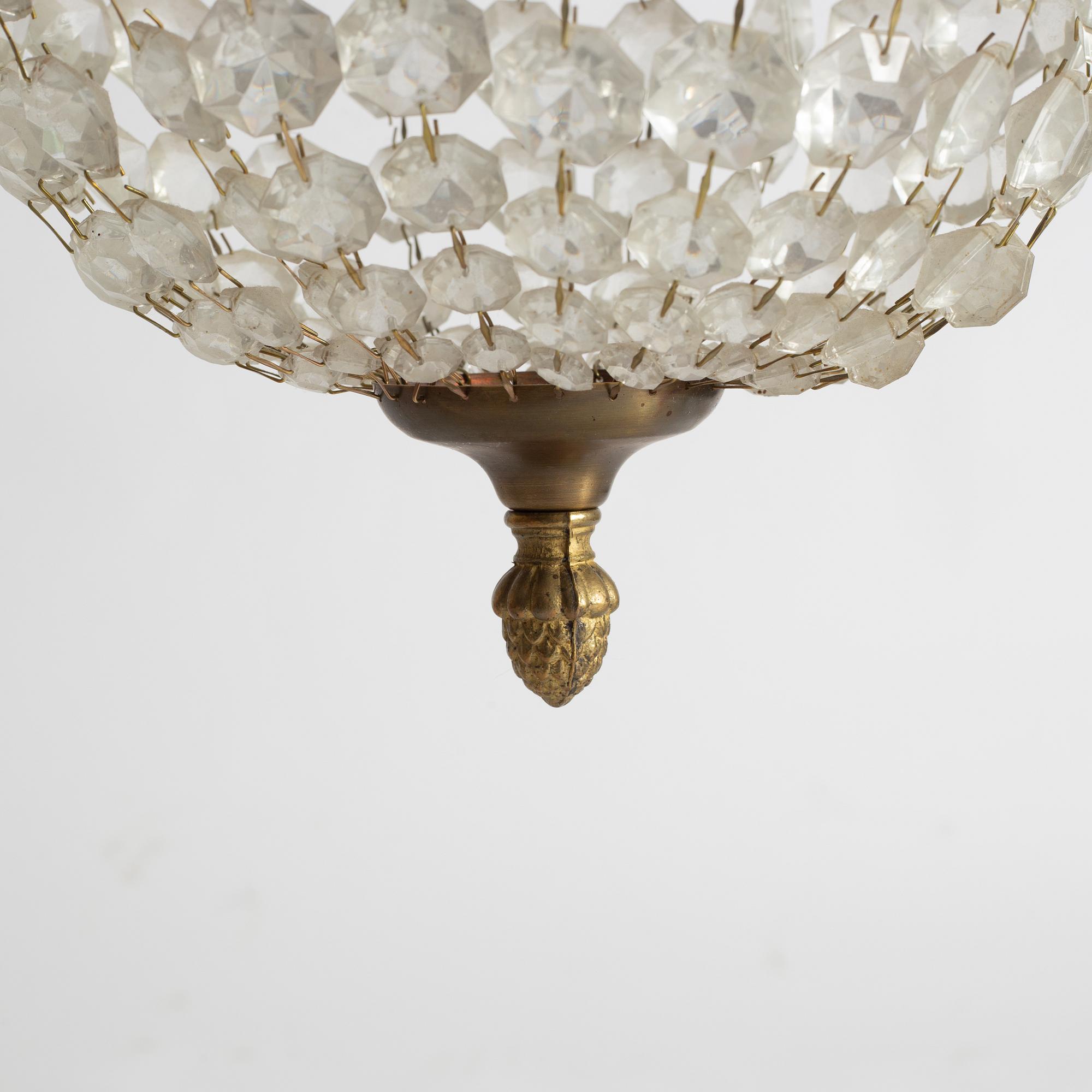 Ljuskrona, empirestil, 1900-talets andra hälft.