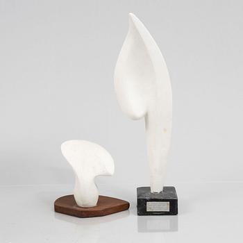 Axel Nordell, sculptures, 2 pcs, "Estrad" & "Dolphin", plaster.