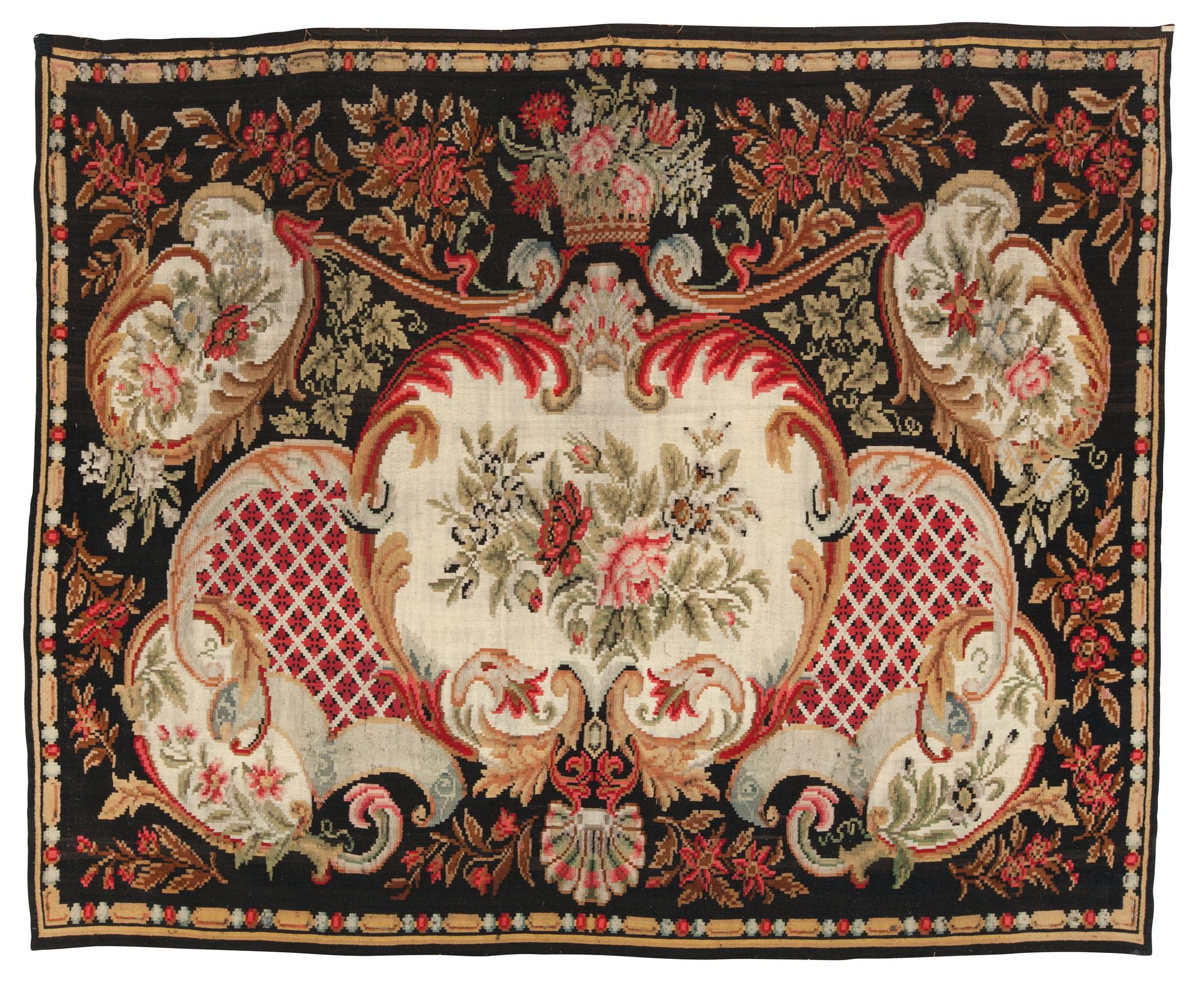 MATTA. Antik Bessarabisk Kelim. Ca 213 x 255,5 cm.