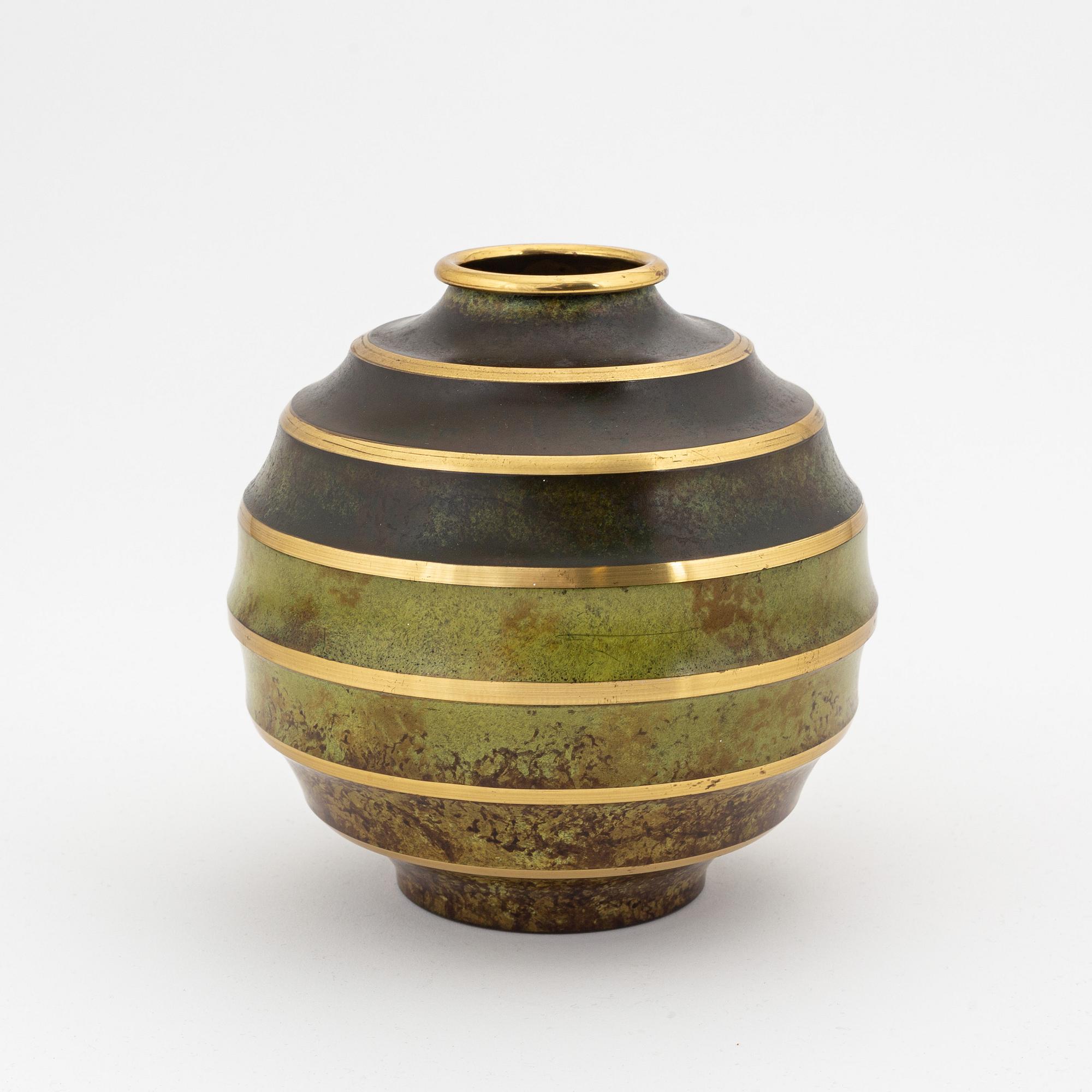 Ä bronze Art Deco vase, Svenska Metallverken, 1920's/1930's.