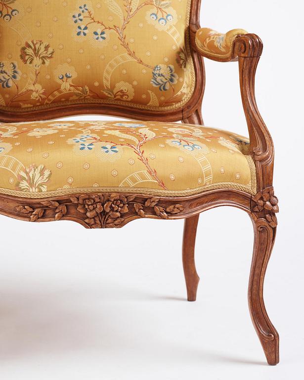 A pair of Louis XV fauteuils by Georges Jacob (master in Paris 1765-1814).