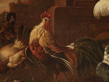 Melchior de Hondecoeter Attributed to, The poultry yard.