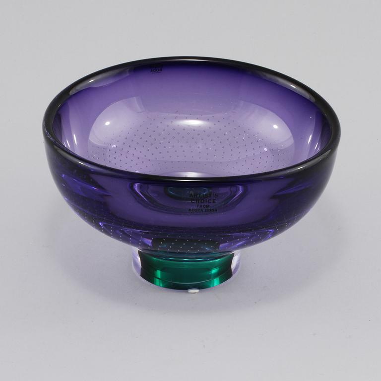 SKÅL, glas, Göran Wärff, Kosta Boda, sent 1900-tal.