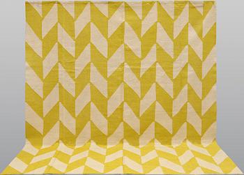 An oriental flat weave rug, c 283 x 256 cm.