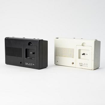 Dieter Rams, & Dietrich Lubs, 5 clock radios, Braun.