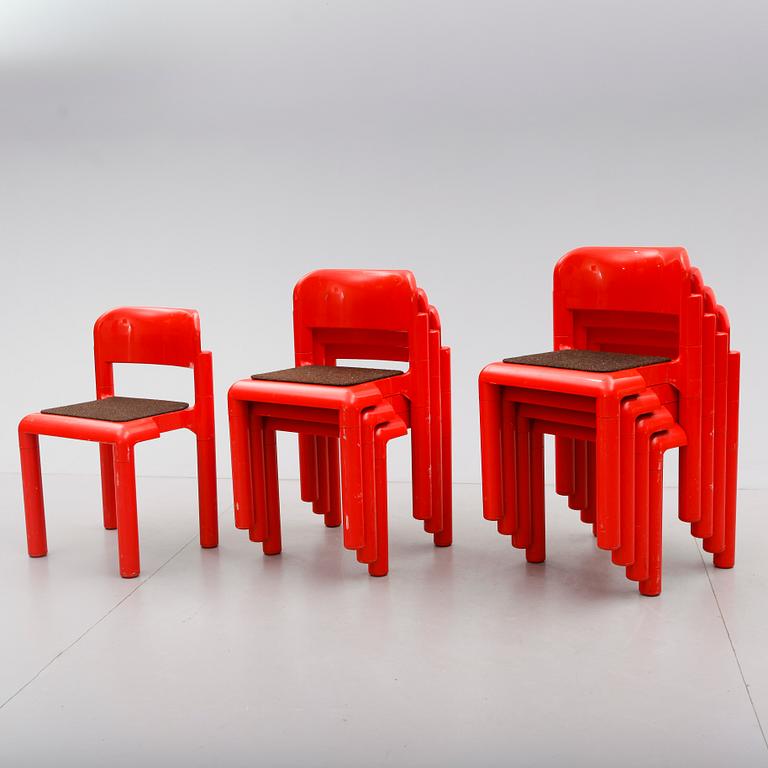 STOLAR, 8 st, Eero Aarnio, UPO Furniture, Nastola, Finland, 1970-tal.