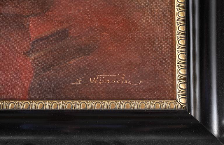 EMIL WÜNSCHE, olja på duk. Signerad.