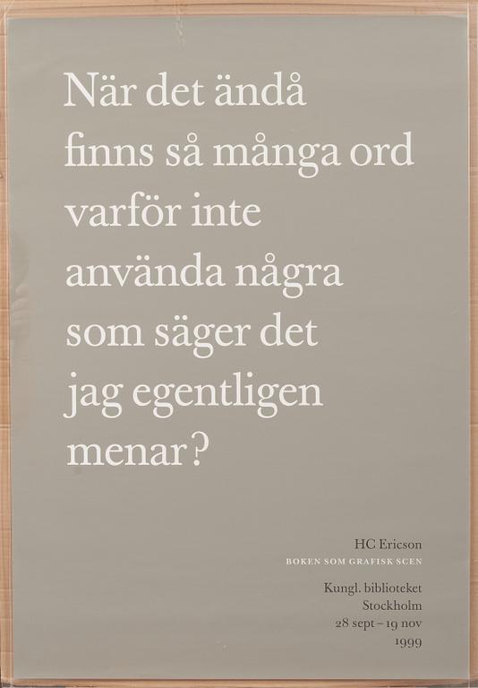 UTSTÄLLINGSAFFISCHER, 4 st. För HC Ericson.