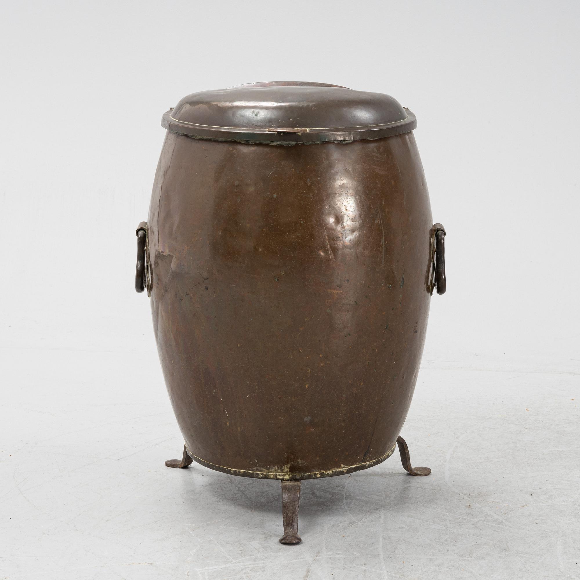 Vattentunna, koppar, 1800-tal.