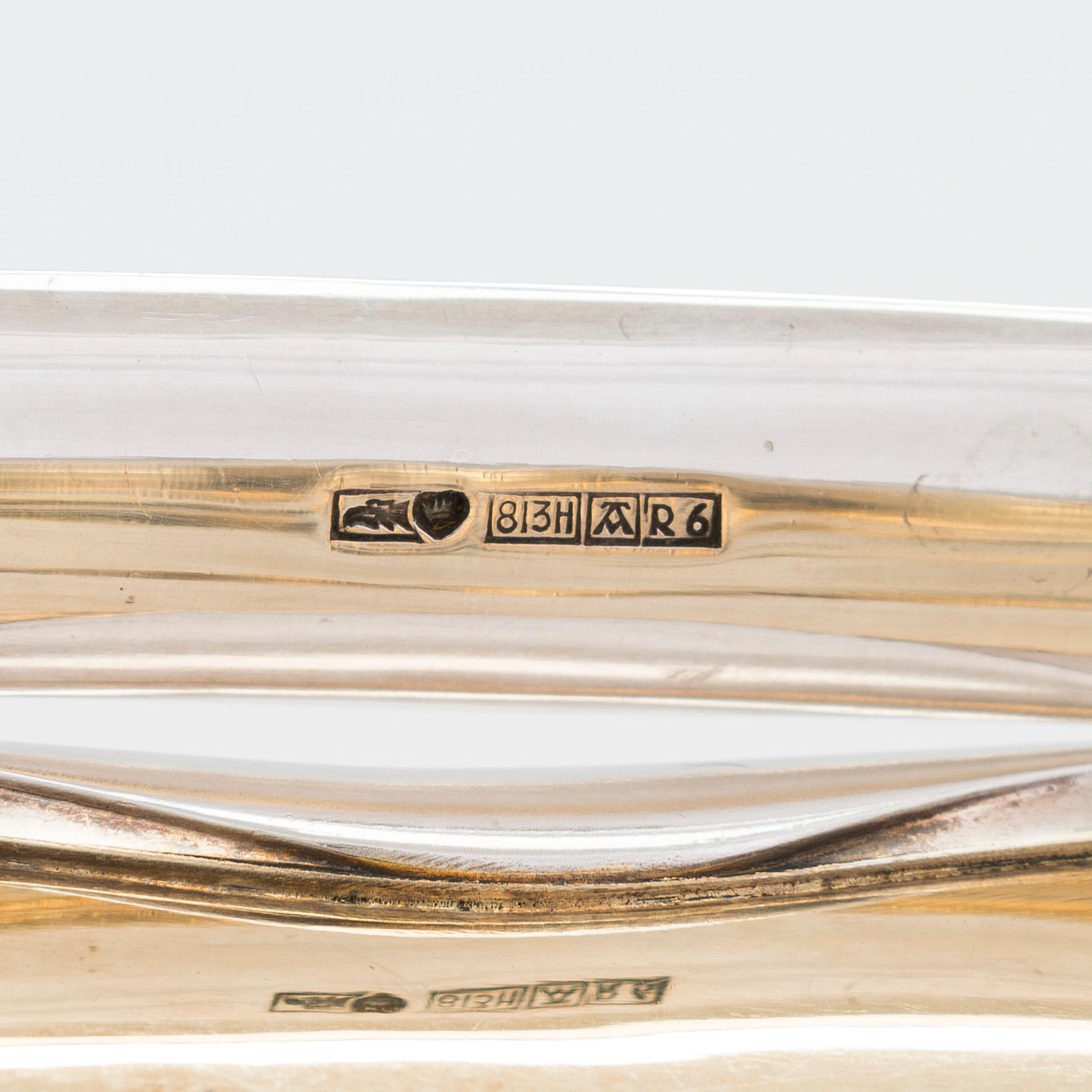 A 1940s parcel-gilt sweetmeat basket, Auran Kultaseppä oy, Turku 1946.