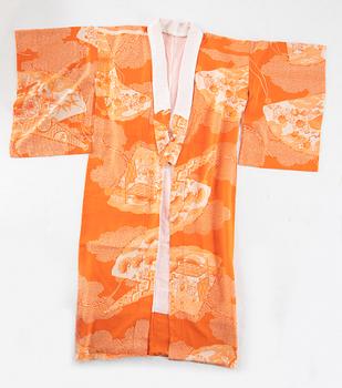 Three Japanese kimonos, 20th century.