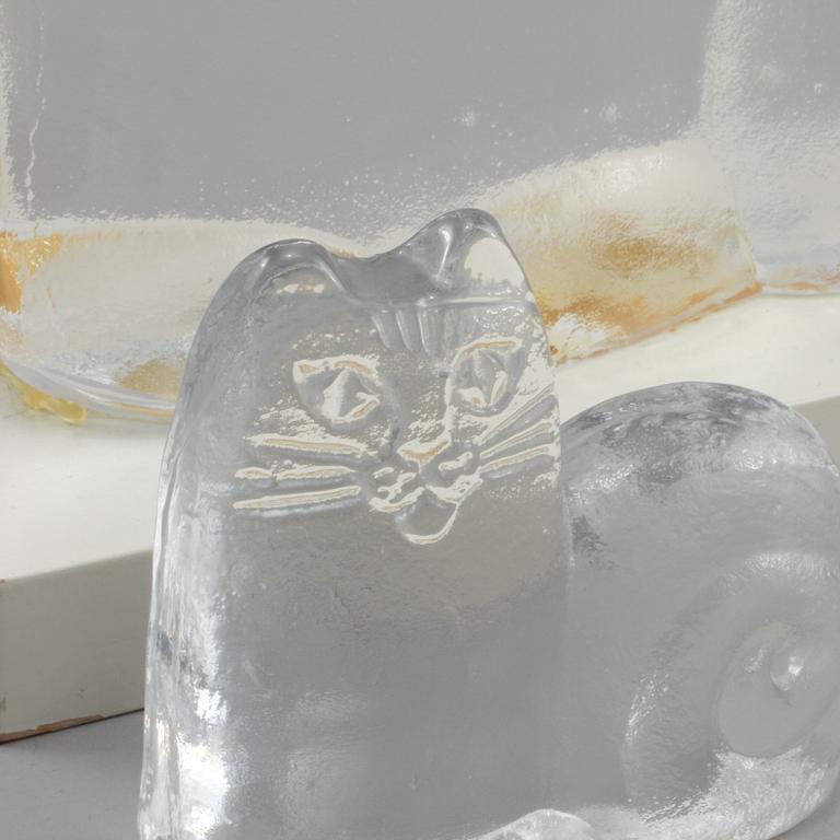 FIGURINER, 2 st, glas, Lisa Larson, Royal Krona, 1900-talets andra hälft.