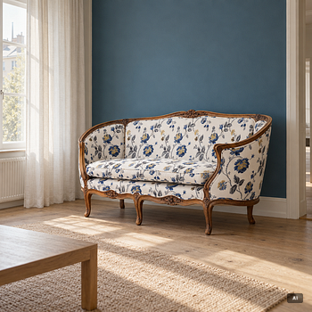 Sofa, Louis XV style, circa 1900.