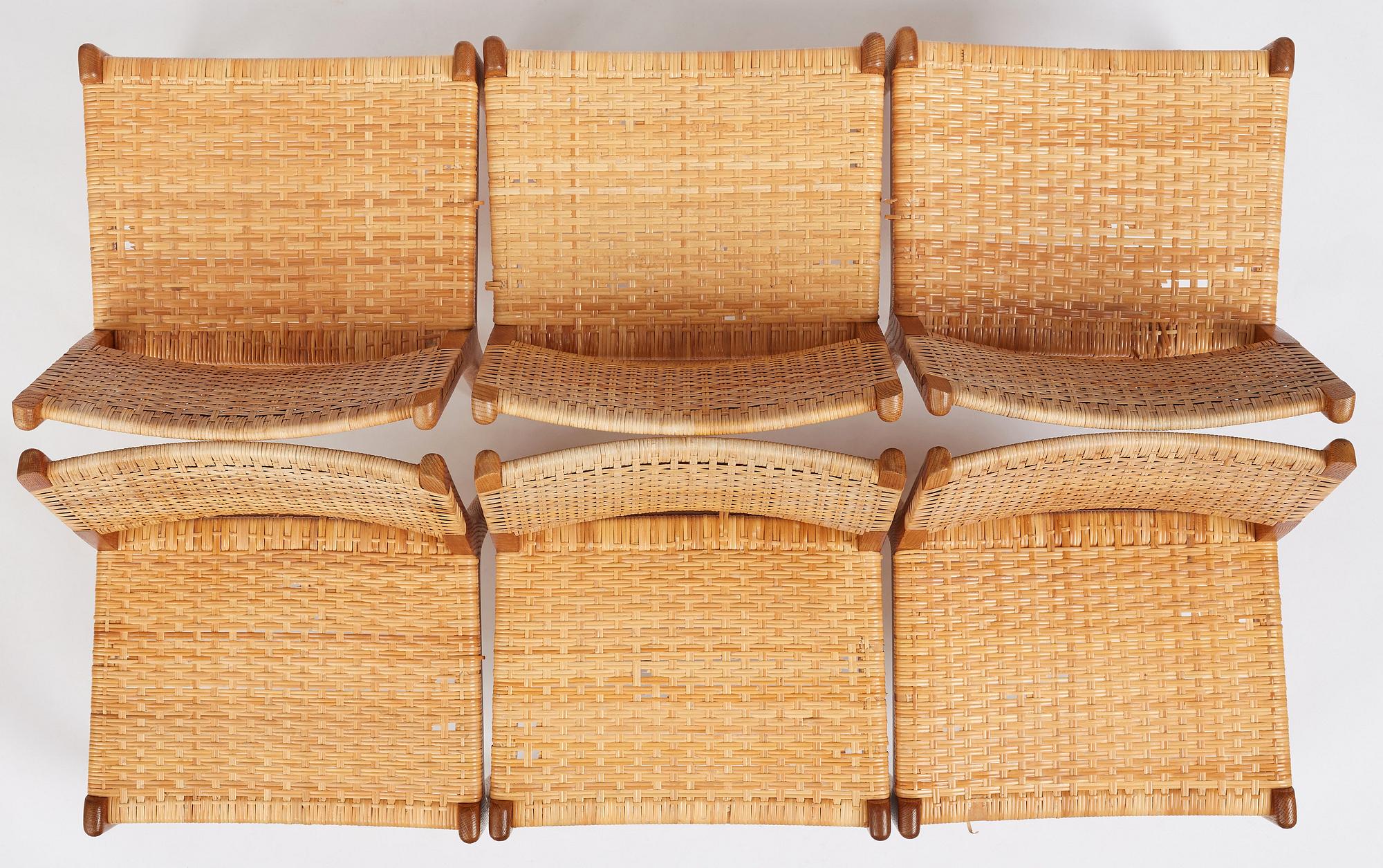 Hans J. Wegner, a set of six 'CH31' chairs, Carl Hansen & Son, Denmark 1950s.