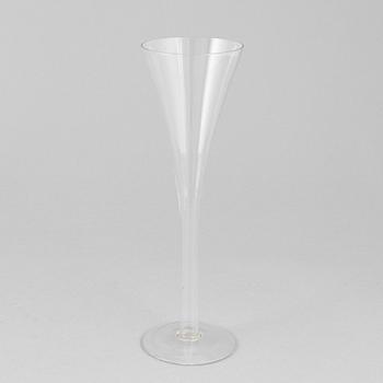 A set of four 19th century champagne flutes.
