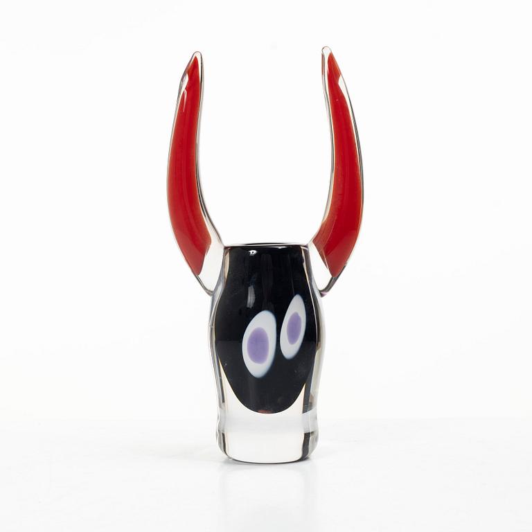 Erik Höglund, skulptur/vas, glas, Studioglas Strömbergshyttan 1996, ed 60/250.