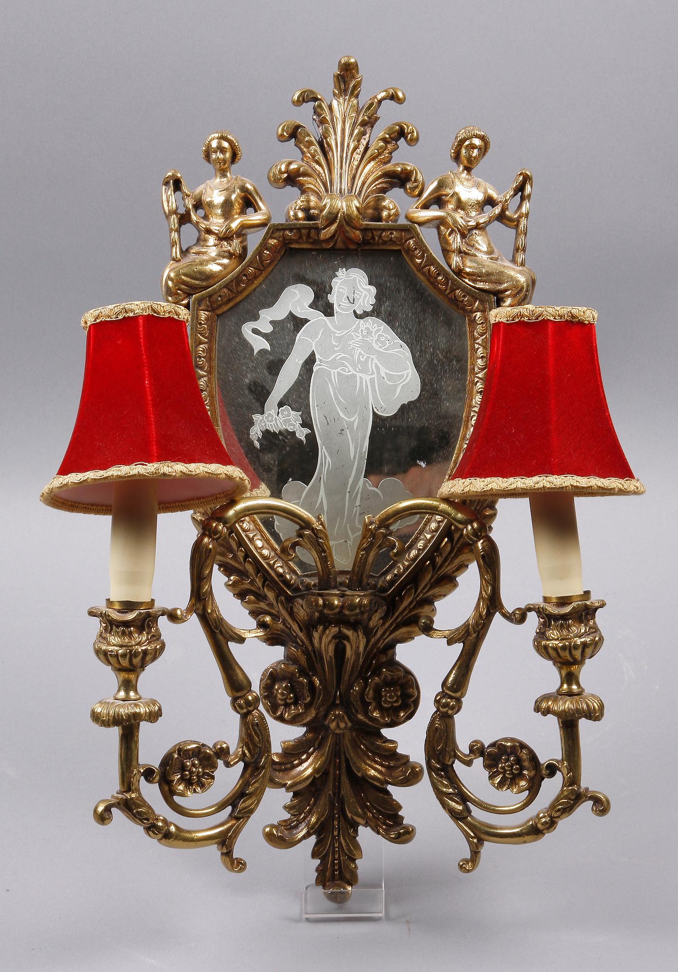 SPEGELLAMPETT, barockstil, 1900-tal.