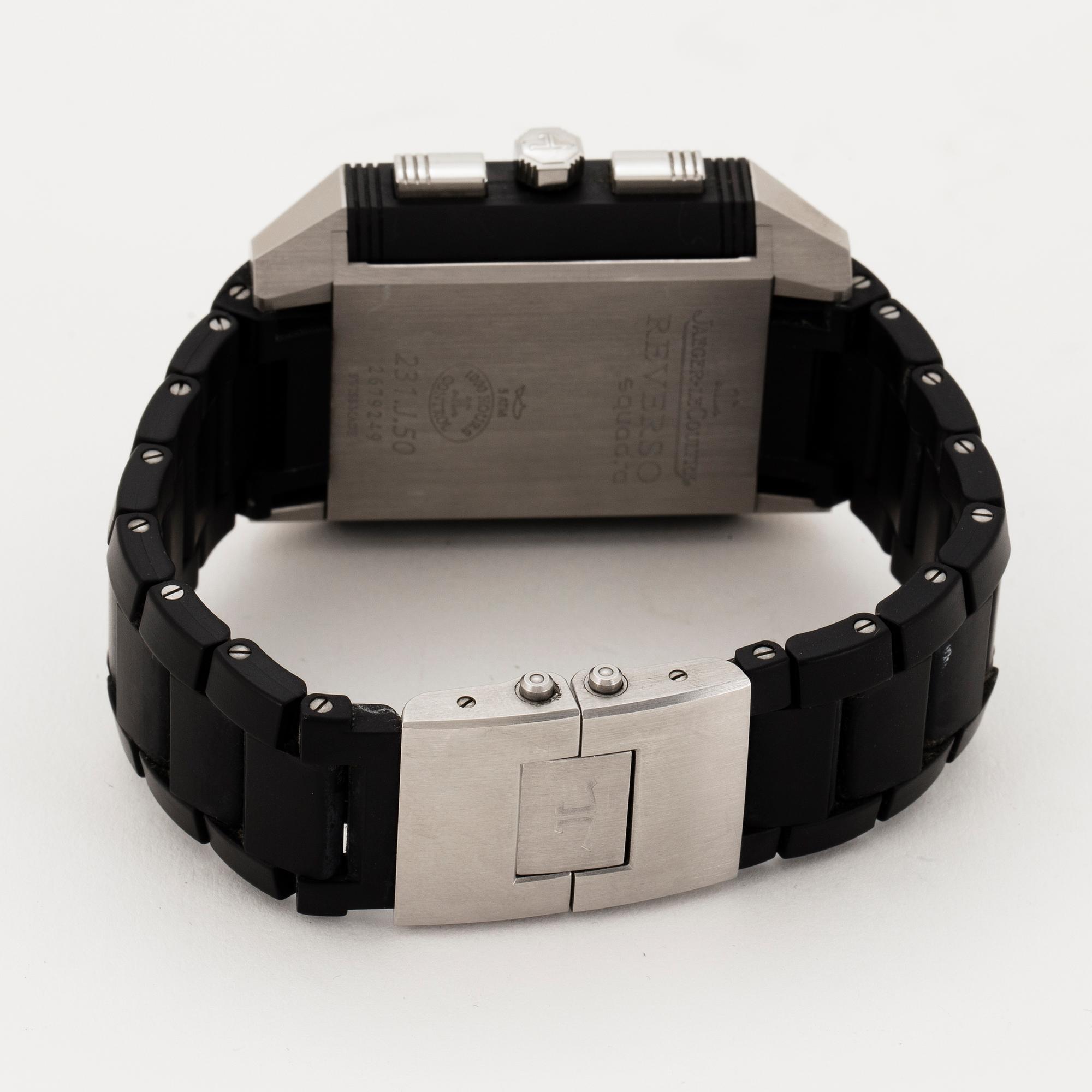 Jaeger-LeCoultre, Reverso, Squadro World Chrono Polo Field, rannekello, kronografi, 36,5 x 53 mm.