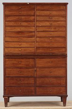 A late Gustavian late 18th century filing cabinet.