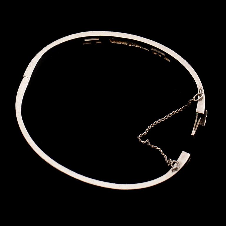 ARMBAND, silver, Wiwen Nilsson, Lund 1950. Vikt ca 31 gram.
