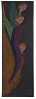 Lillian Holm, a tapestry, flat weave, ca 161 x 53,5 cm, signed LH.