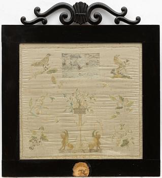 Sidenbroderi, 1800-talets första hälft.