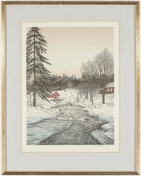 Reinhold Ljunggren · REINHOLD LJUNGGREN, färglitografi, signerad, numrerad 17/360.