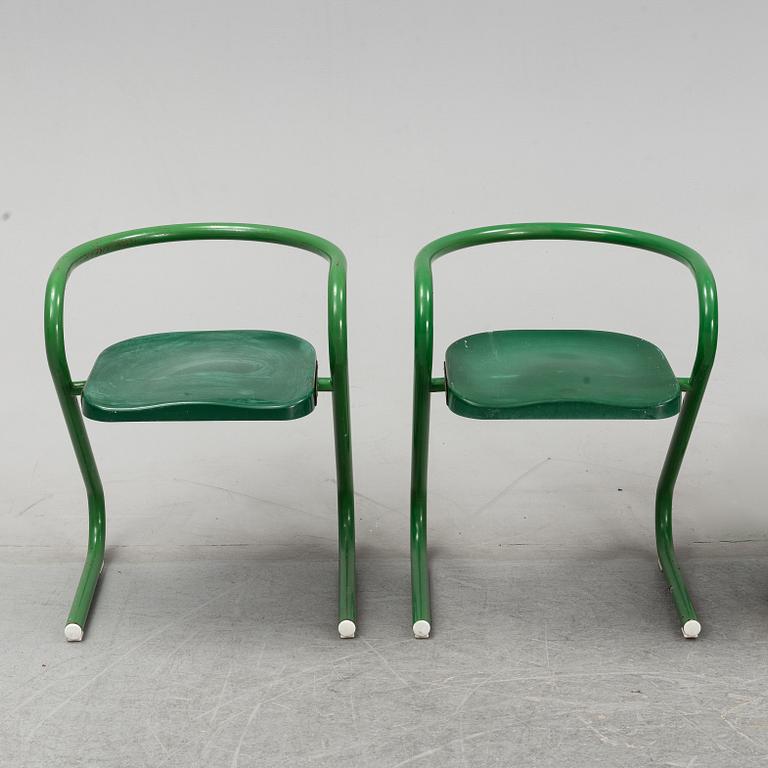 Börge Lindau & Bo Lindekrantz, stolar, 4 st, ur "S70"-serien, Lammek, 1970-tal.