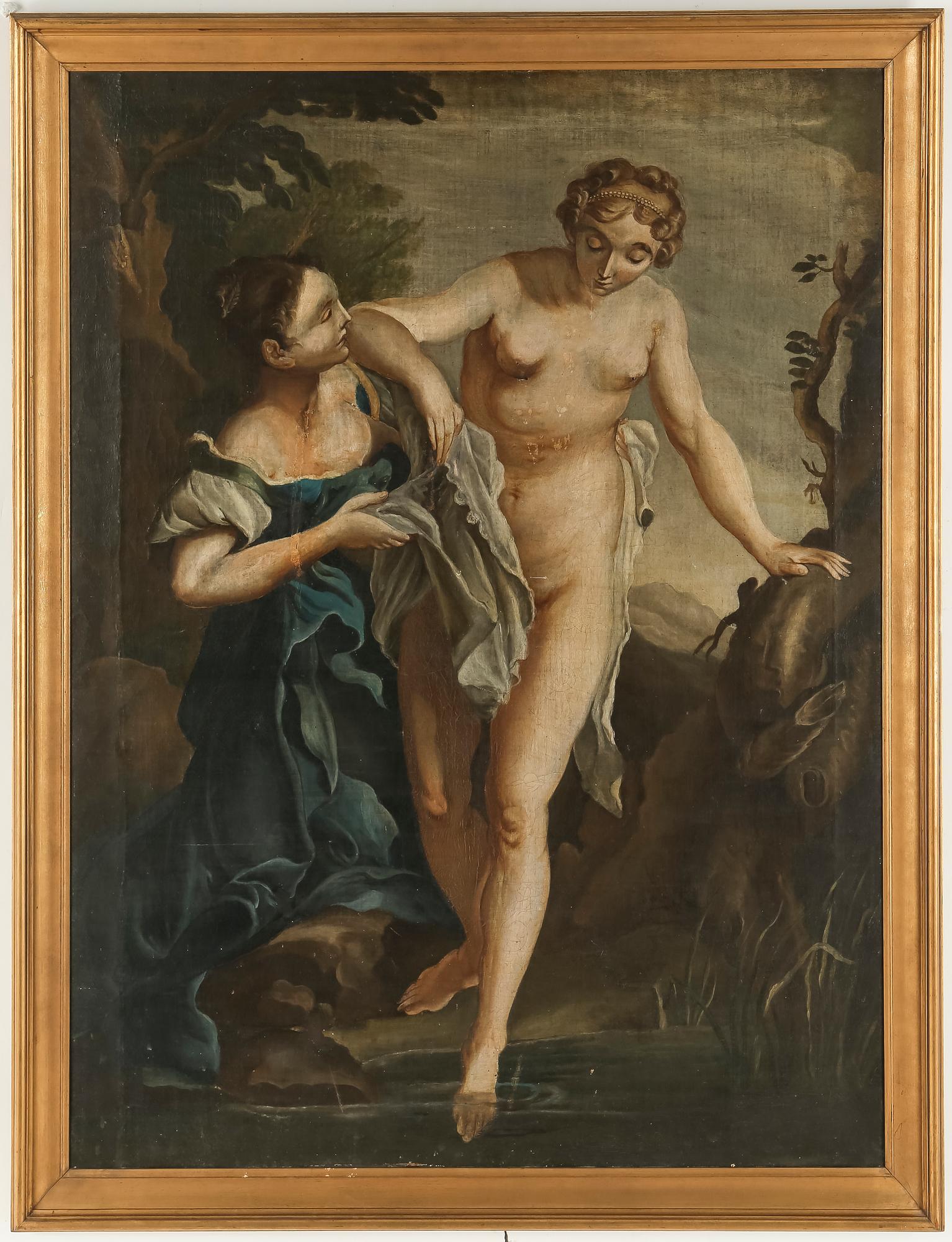 FRANÇOIS LEMOYNE, kopia efter, olja på duk, 1700-tal.