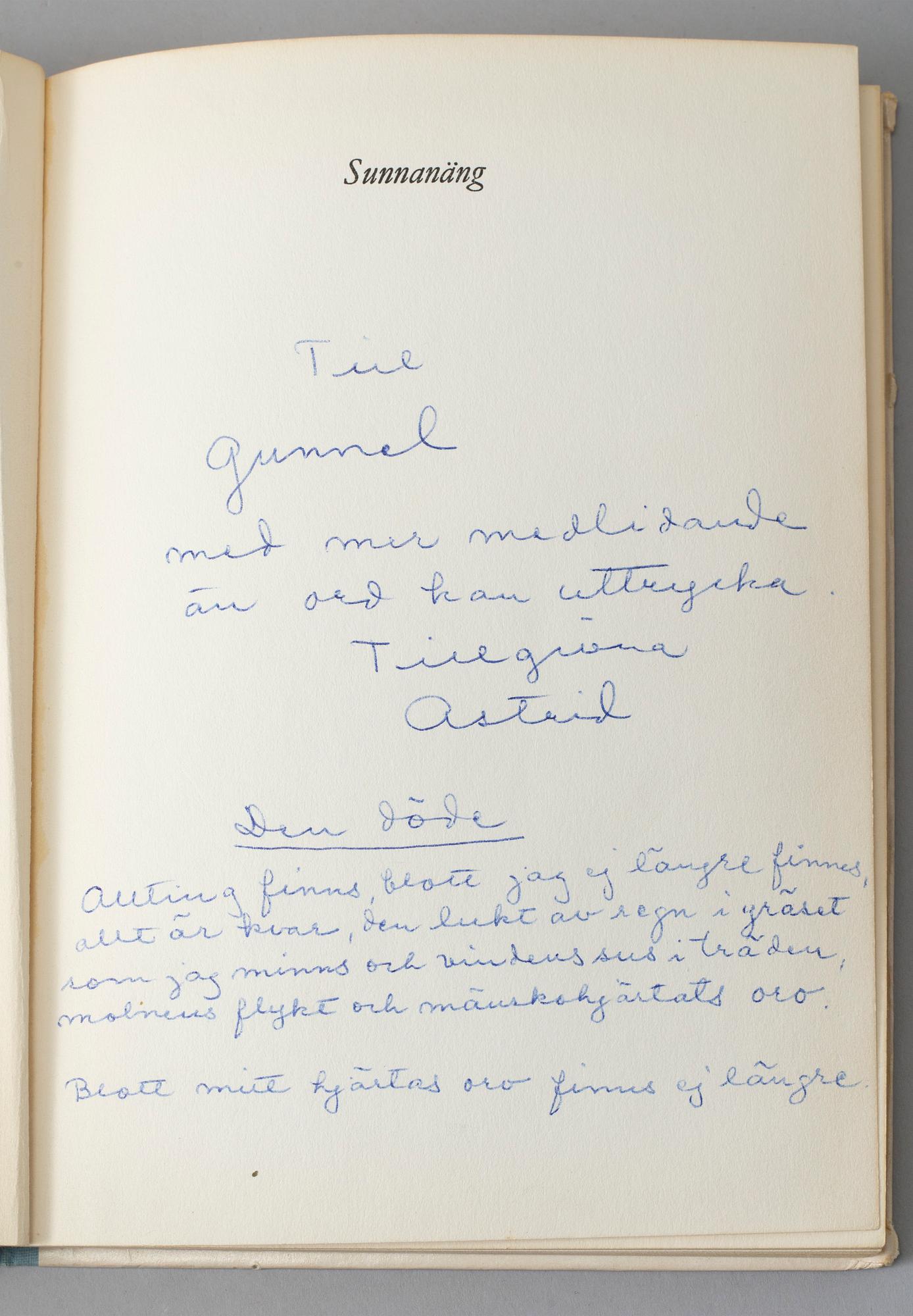 Two books by Astrid Lindgren with dedications from the author.