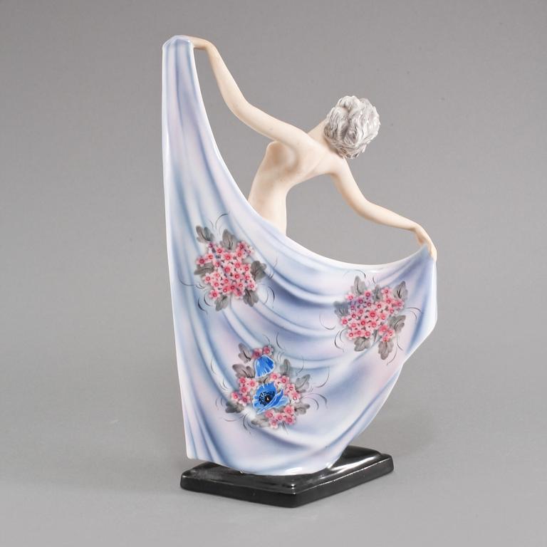 FIGURIN, flintgods, Goldscheider, Tyskland, 1900-talets andra kvartal.