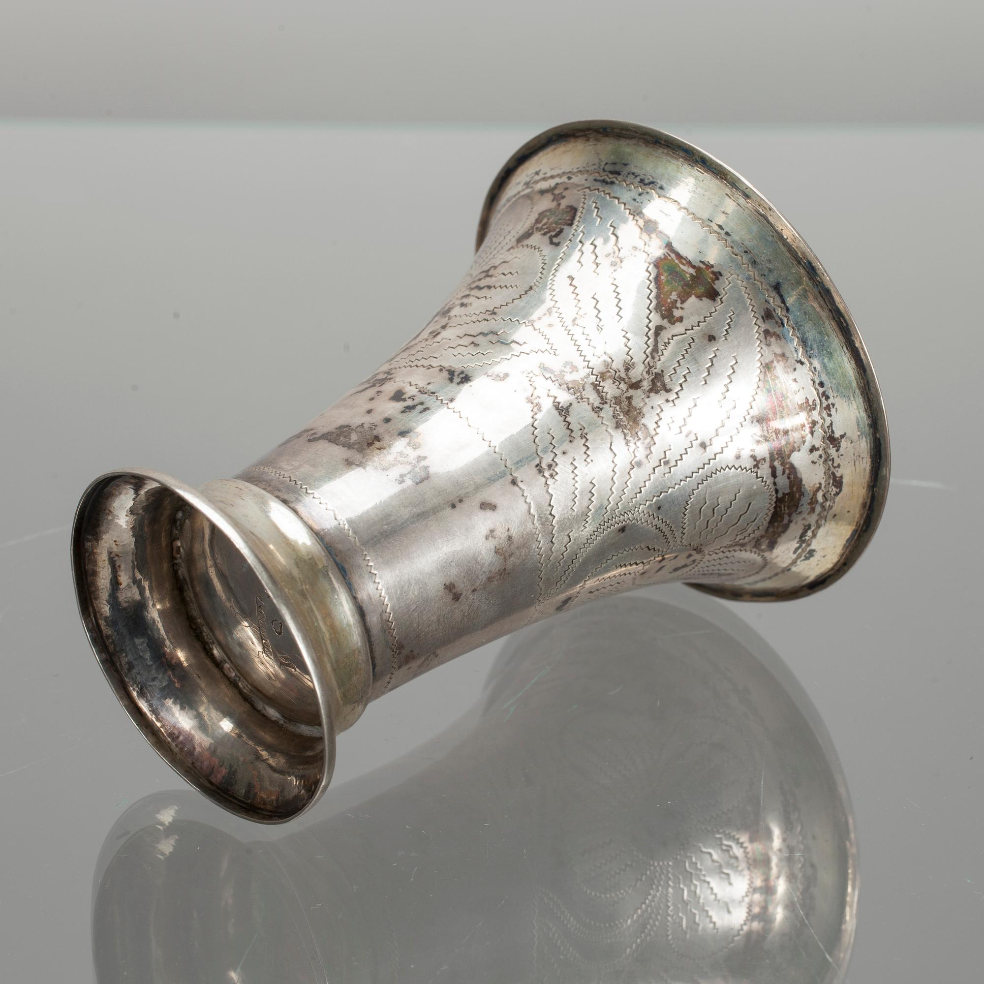 BÄGARE, silver, M.G.Roos, Åbo 1821.