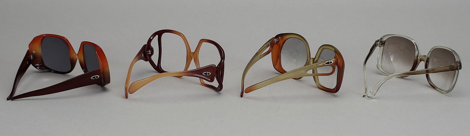 SOLGLASÖGON, 4 st, Christian Dior och Louis Féraud.