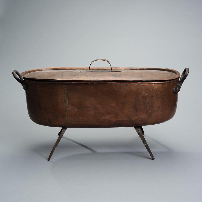 FISKKASTRULL, koppar, 1800-tal.