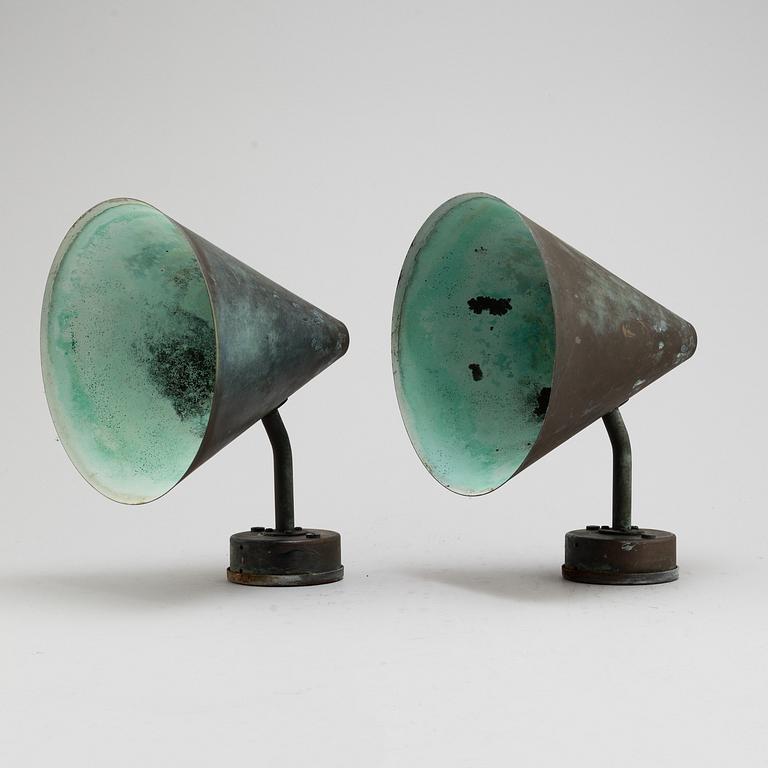 HANS-AGNE JAKOBSSON, a pair of 'Tratten' wall lamps, from Markaryd, second half of the 20th century.