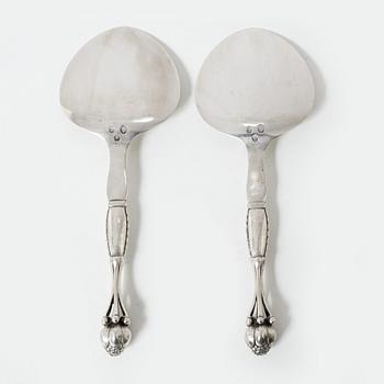 Georg Jensen, Serving utensils, a pair, silver, Denmark 1924.