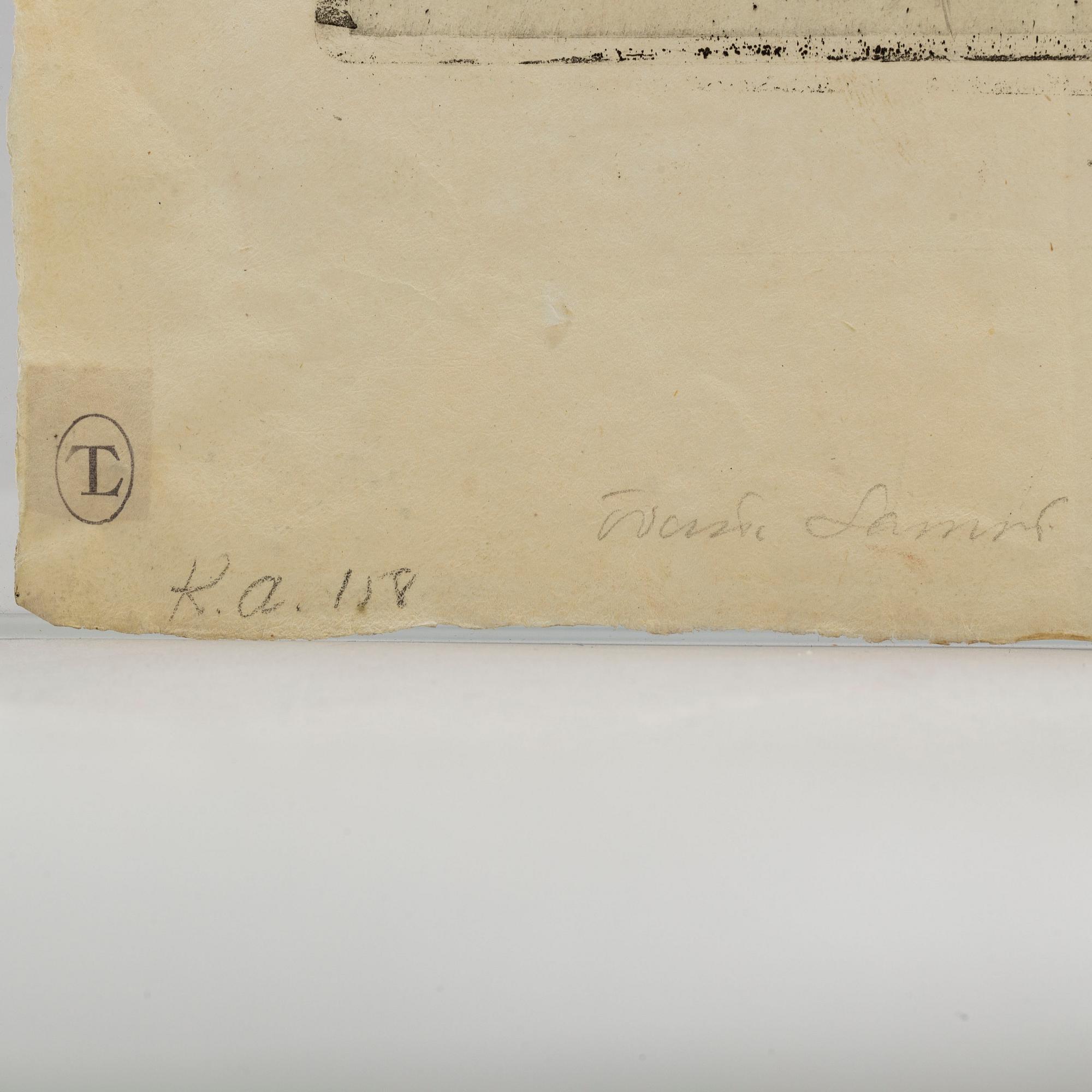 ANDERS ZORN, etching, 1900, state III of III, signed in pencil.