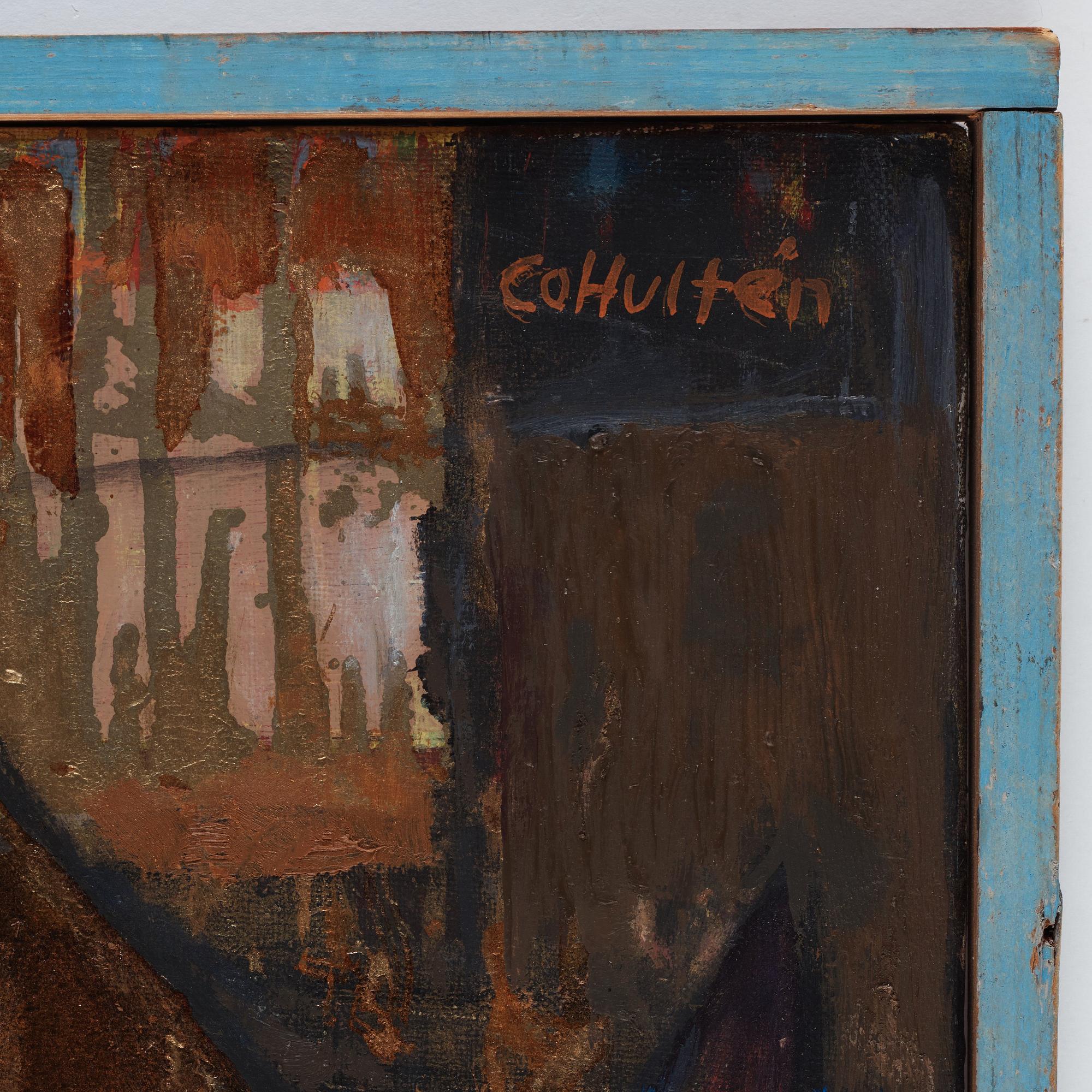 CO HULTÉN, oil on canvas, signed and signed and dated 1954 on strecther.