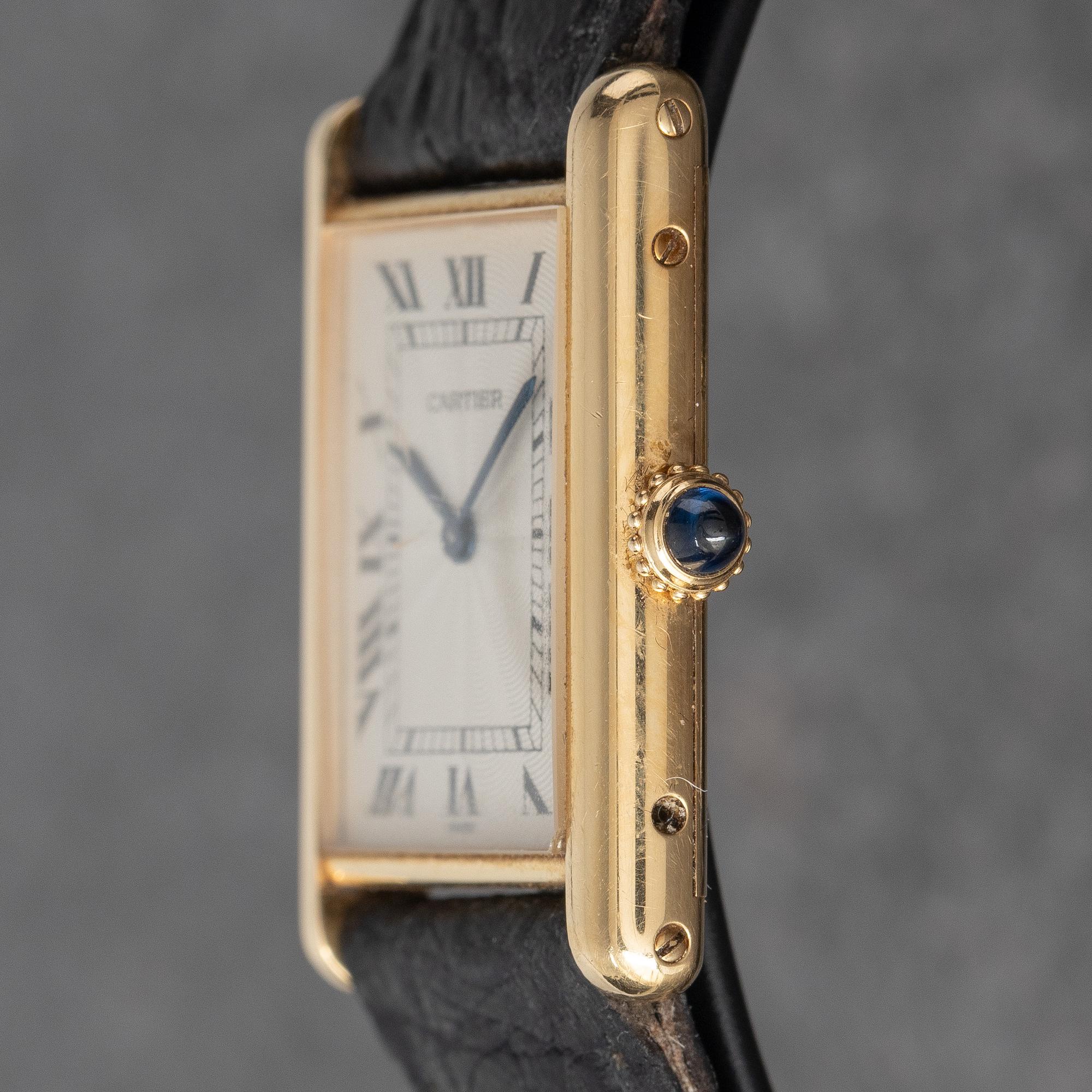 Cartier, Tank Louis, "Guilloché Dial", ca 2000.