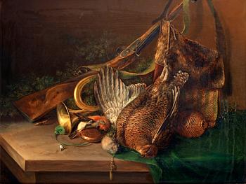 299. Augusta Plagemann, Still life with trophies.