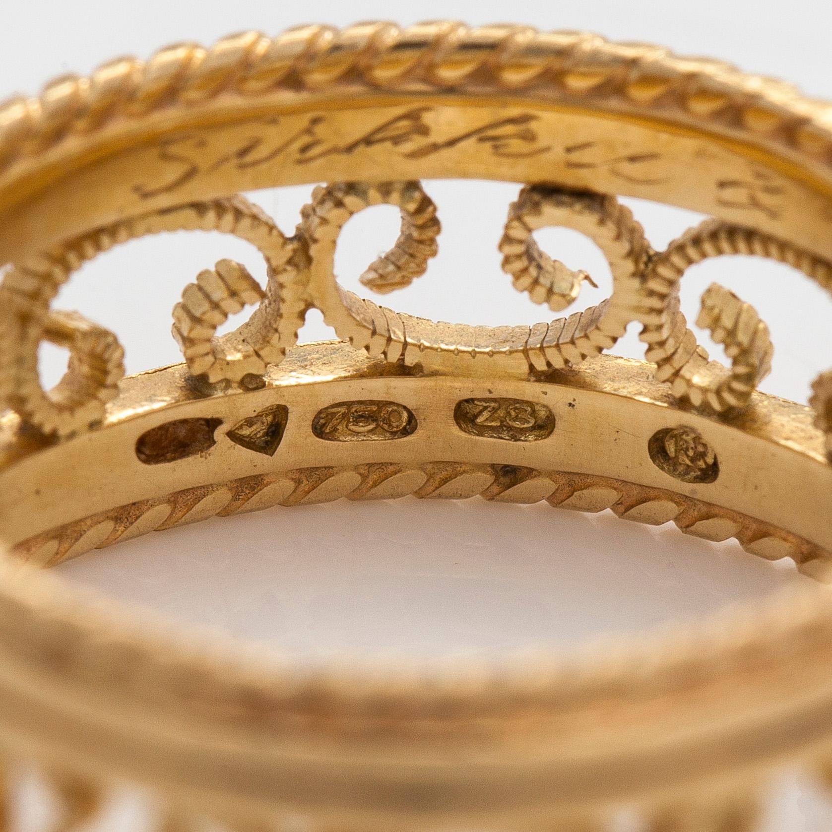 Kalevala Koru, an 18K gold 'Filigree' ring, Helsinki 2001.