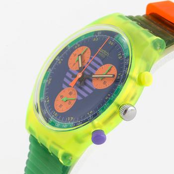 SWATCH, Chrono x 2 pcs. chronograph, wristwatch, 37,3 mm,