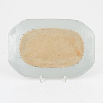 A famille rose dish, sauce boat and bowl, Qing dynasty, 18th Century.