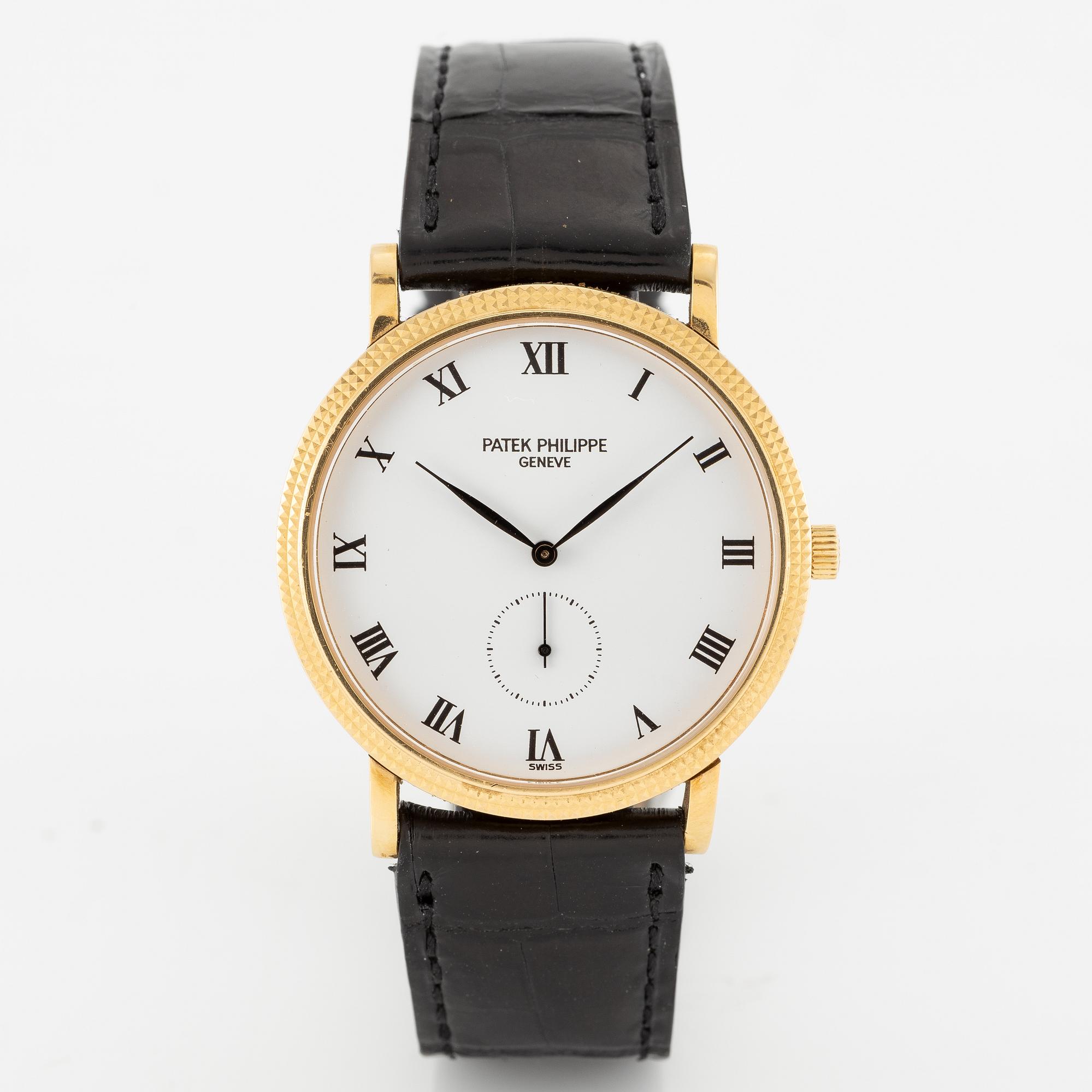 Patek Philippe, Calatrava, "Clous de Paris", armbandsur, 33 mm.