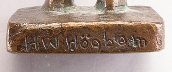 Helge Högbom, bronze, sculpture.