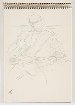 Lotte Laserstein, Skissblock med 19 teckningar varav 1 signerad.