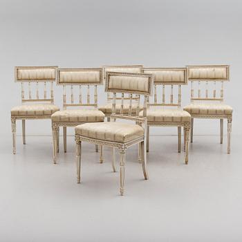 STOLAR, 6 st, gustaviansk stil, 1900-talets.