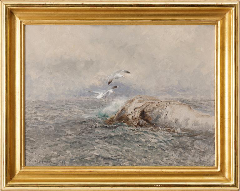 Mosse Stoopendaal, Gulls by the skerry.